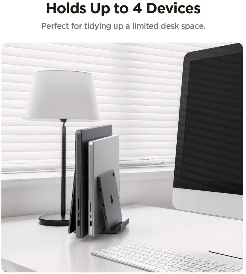 Spigen Vertical Nešiojamas kompiuteris Stand LD208S4, space pilka