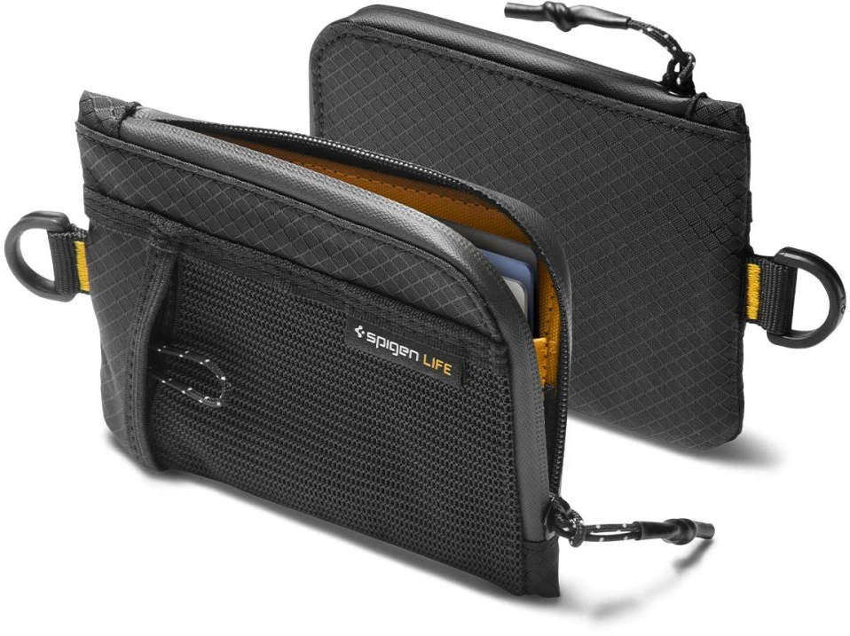 SPIGEN LF300 MINKŠTAS RFID KORTELIŲ DĖKLAS Juodas