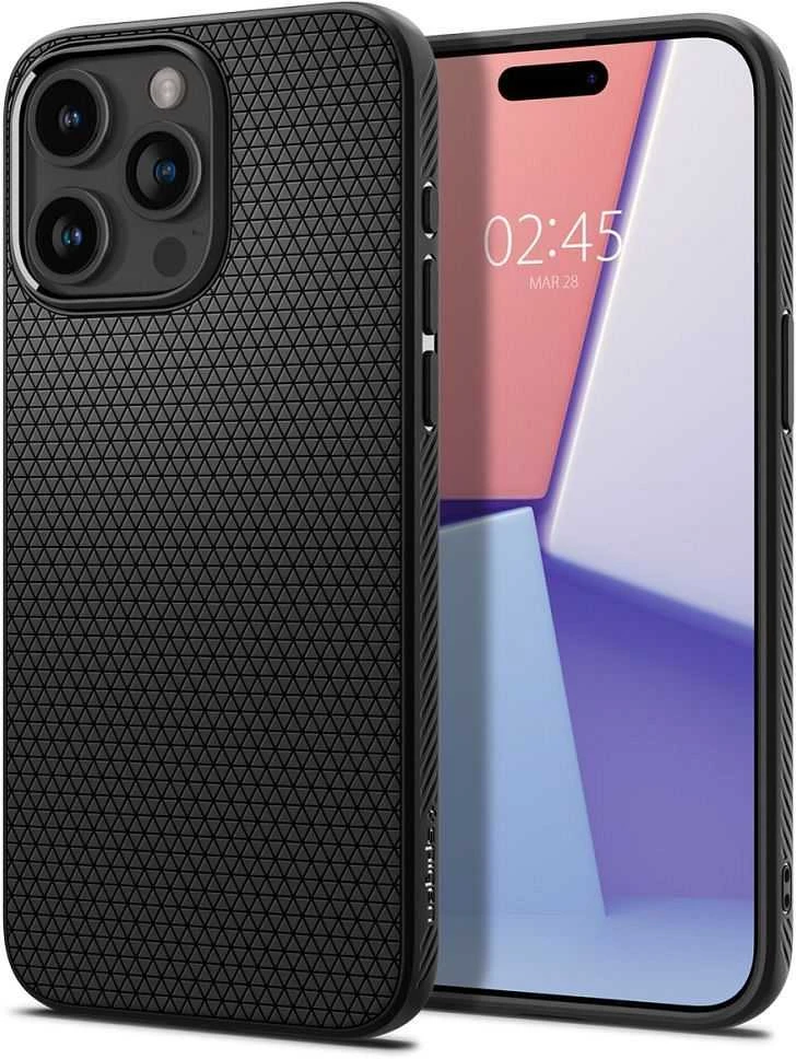 Dėklas SPIGEN LIQUID AIR IPHONE 15 PRO MAX MATTE Juodas