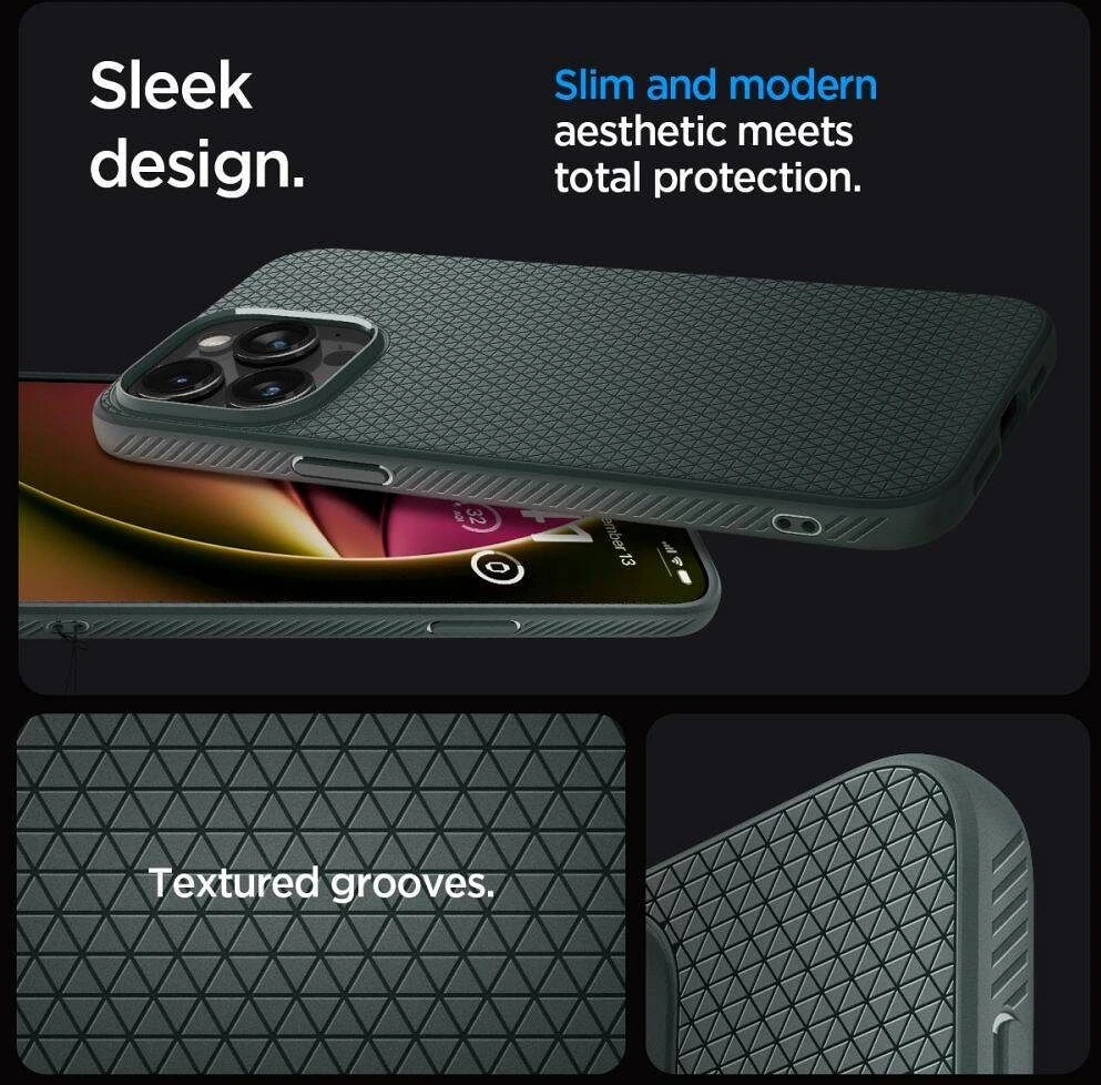 Spigen Liquid Air Apple iPhone 16 Pro Max – dėklas telefonui žalios spalvos