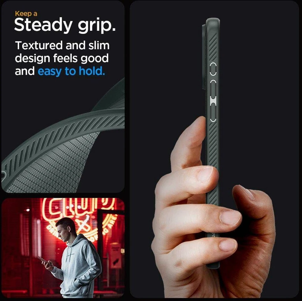 Spigen Liquid Air Apple iPhone 16 Pro Max – dėklas telefonui žalios spalvos