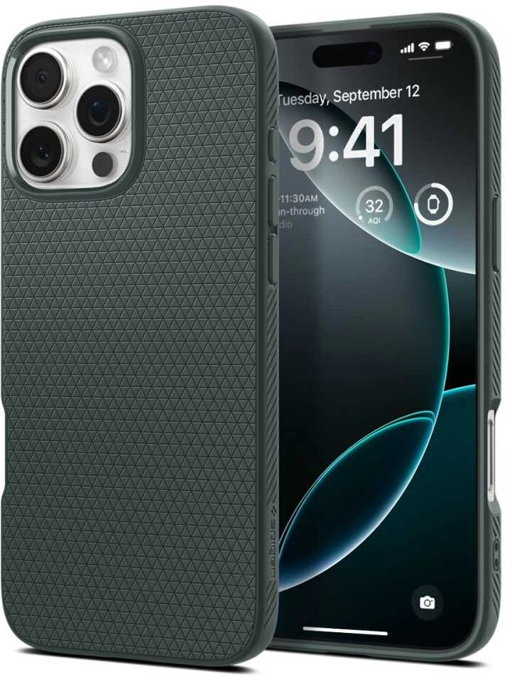 Spigen Liquid Air Apple iPhone 16 Pro Max – dėklas telefonui žalios spalvos