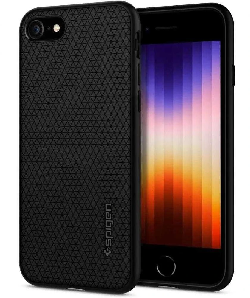 Dėklas Spigen LIQUID AIR Apple iPhone 7 / 8 / SE 2020 / 2022 Juodas