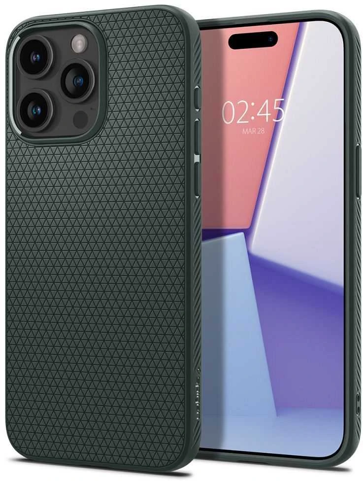 Spigen dėklas LIQUID AIR skirtas Apple iPhone 15 Pro Max abyss žalias