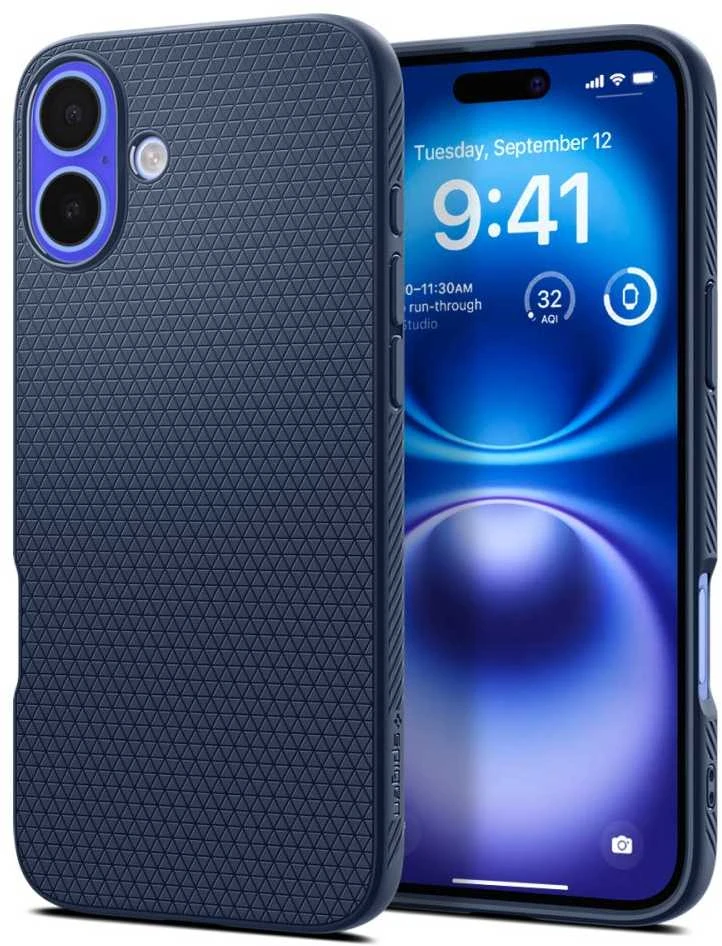 Spigen Liquid Air Apple iPhone 16 – dėklas telefonui mėlynos spalvos