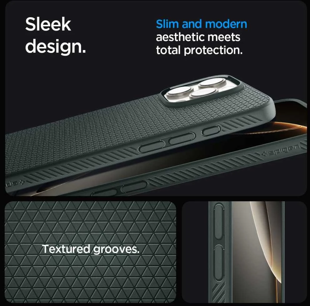 Spigen Liquid Air Apple iPhone 16 Pro Max – dėklas telefonui žalios spalvos