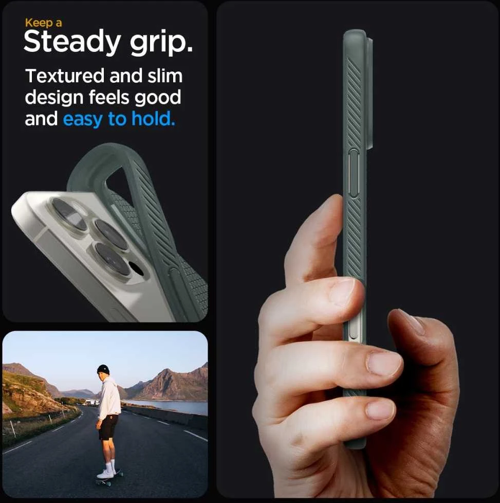 Spigen Liquid Air Apple iPhone 16 Pro Max – dėklas telefonui žalios spalvos