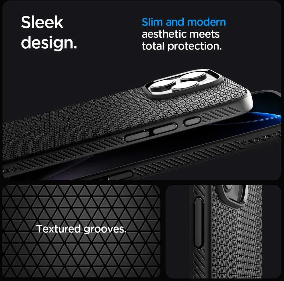 Dėklas SPIGEN LIQUID AIR ”T” MAG MAGSAFE IPHONE 16 PRO MATTE Juodas