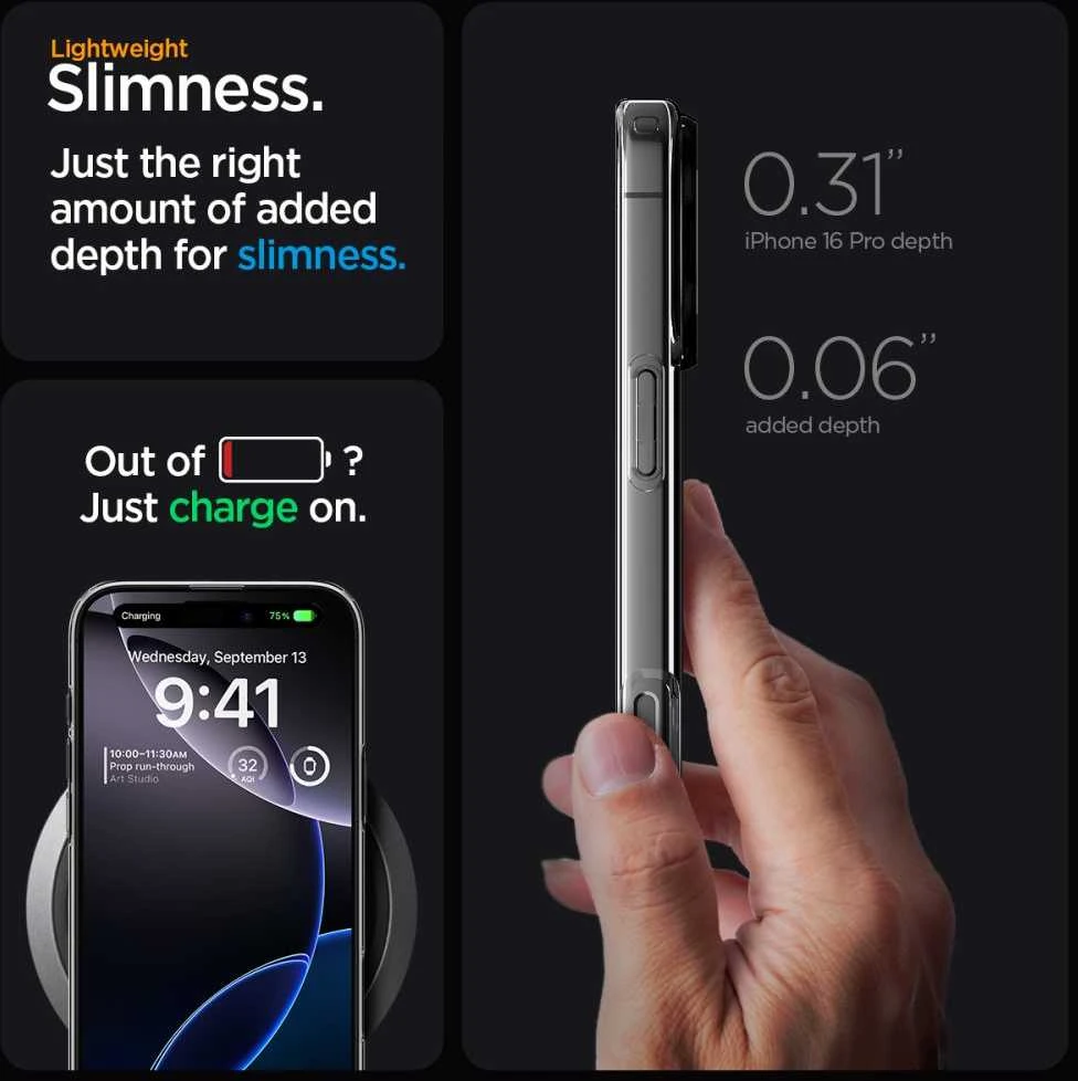 SPIGEN LIQUID CRYSTAL MAG MAGSAFE Apple iPhone 16 Pro dėklas telefonui skaidrus
