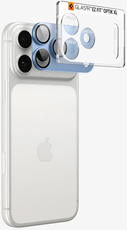 Spigen Optik Pro XL GLAS.TR EZ FIT Tempered Glass Camera Screen Protector for iPhone 18 Pro Max - Light Mėlyna