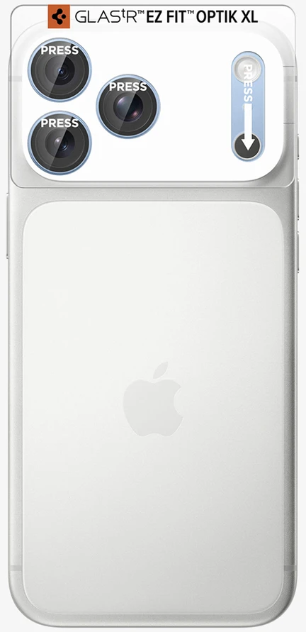 Spigen Optik Pro XL GLAS.TR EZ FIT Tempered Glass Camera Screen Protector for iPhone 18 Pro - Light Mėlyna