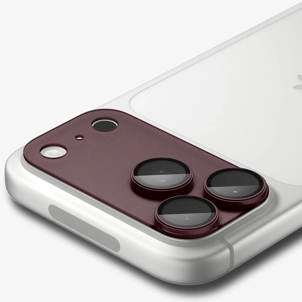 Spigen Optik Pro XL GLAS.TR EZ FIT grūdintas stiklas, skirtas iPhone 18 Pro Max – tamsiai vyšninė