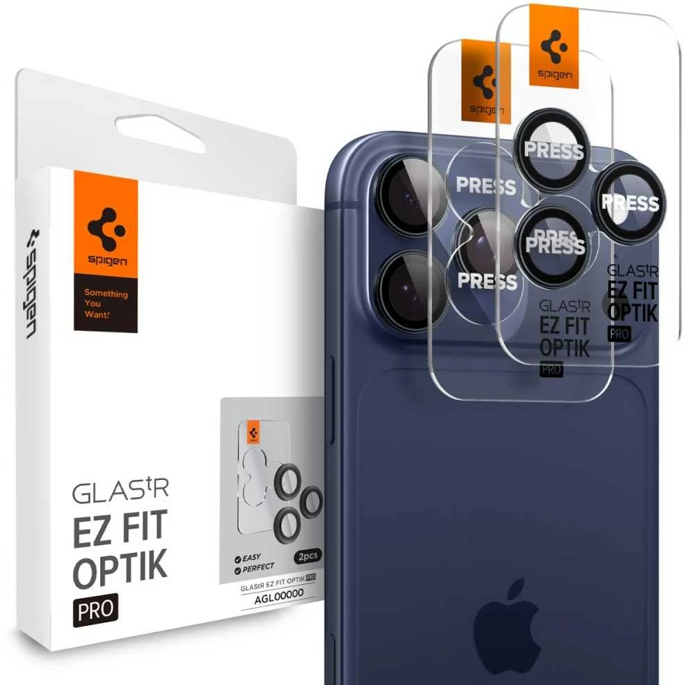 Spigen Optik.tR EZ Fit kameros apsauga skirta Apple iPhone 14 Pro / Pro Max / 15 Pro / Pro Max – Titanium Mėlyna 2 pcs.