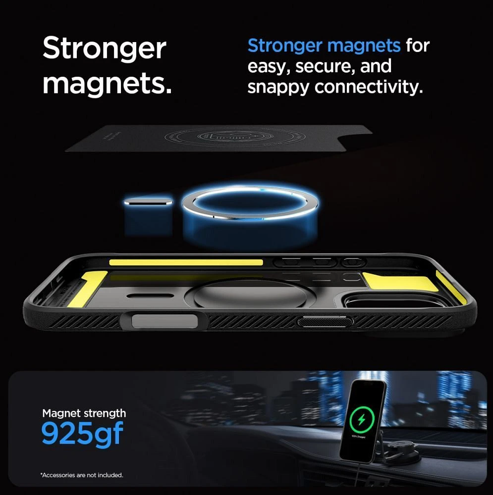 Dėklas Spigen Rugged Armor MagSafe do Apple iPhone 16 Pro Max – dėklas telefonui juodos spalvos