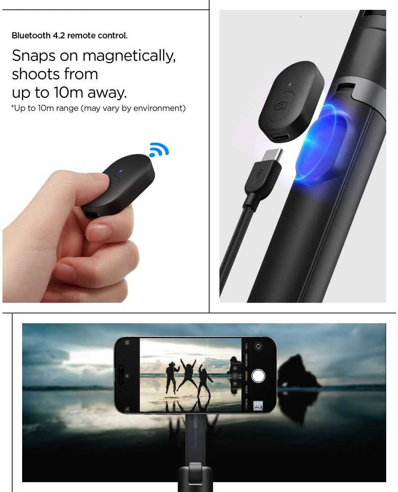 Spigen Selfie Stick MagSafe+ Tripod, juodas