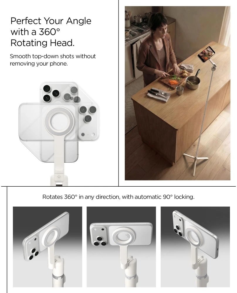 Spigen MagSafe Tripod Selfie Stick, dune beige