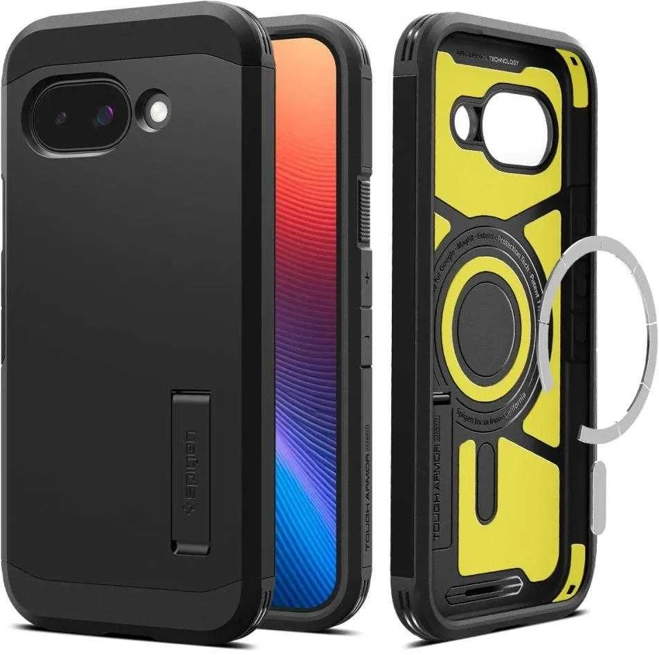 Spigen Tough Armor Mag MagSafe dėklas, skirtas Google Pixel 9A - juodas