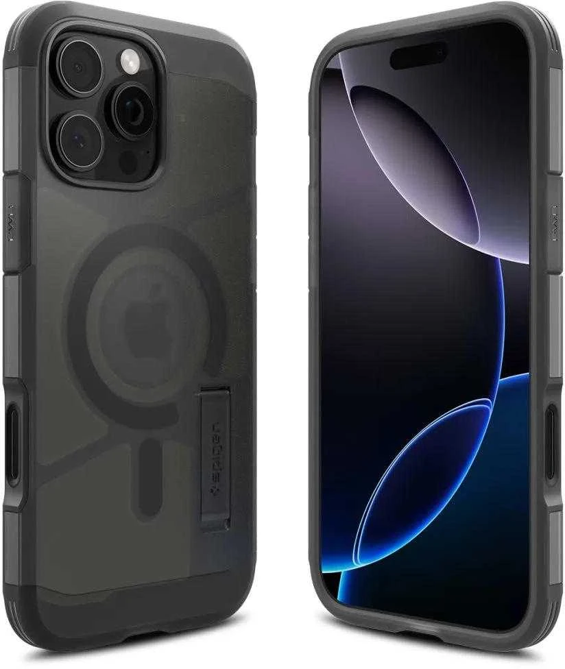 Spigen Tough Armor "T" Mag MagSafe dėklas iPhone 16 Pro - juodas