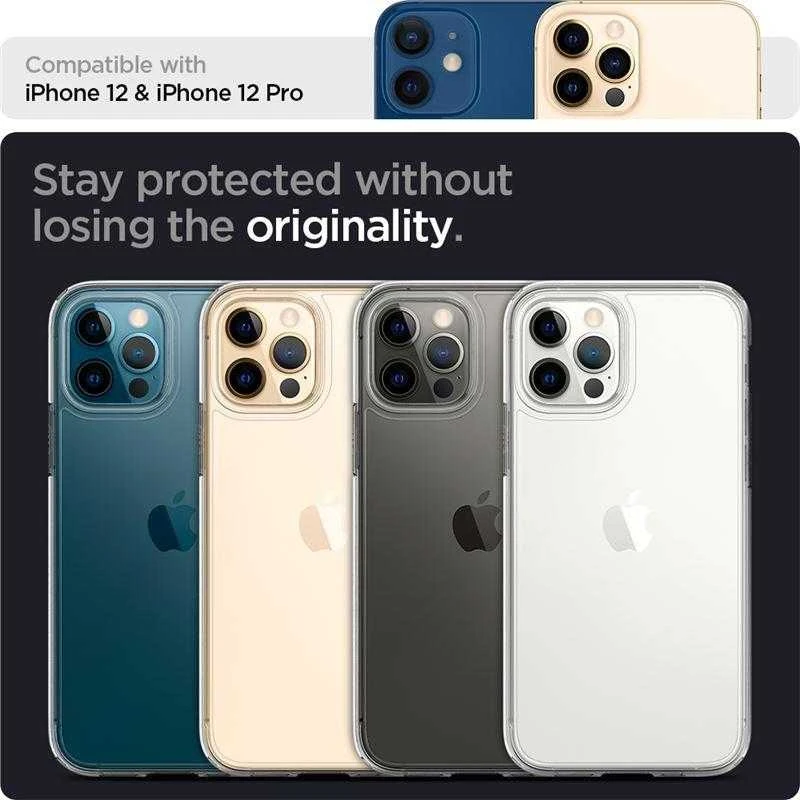 Spigen Ultra Hybrid dėklas skirtas Apple iPhone 12 Pro, spalva - Crystal Clear