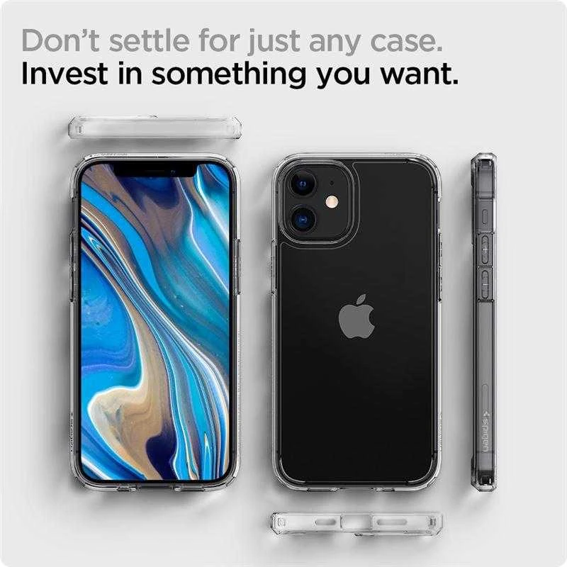 Spigen Ultra Hybrid dėklas skirtas Apple iPhone 12 Mini, spalva - Crystal Clear