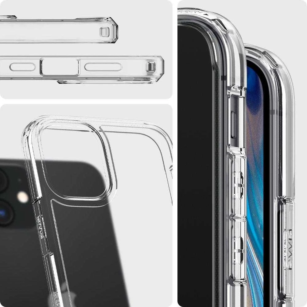 Spigen Ultra Hybrid dėklas skirtas Apple iPhone 12 Mini, spalva - Crystal Clear