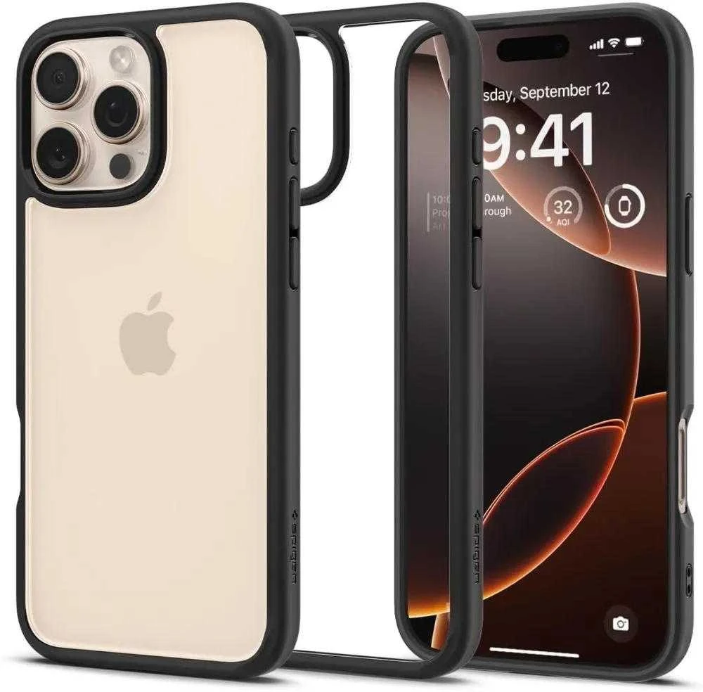 Spigen Ultra Hybrid Apple iPhone 16 Pro Max – dėklas telefonui juodos matinės spalvos