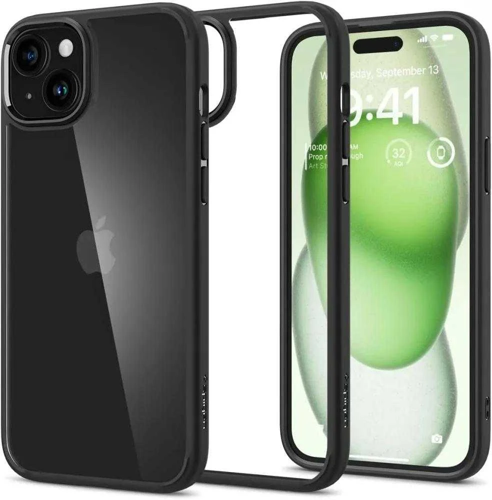 Spigen Ultra Hybrid dėklas skirtas Apple iPhone 15 Plus, spalva - Matte Black