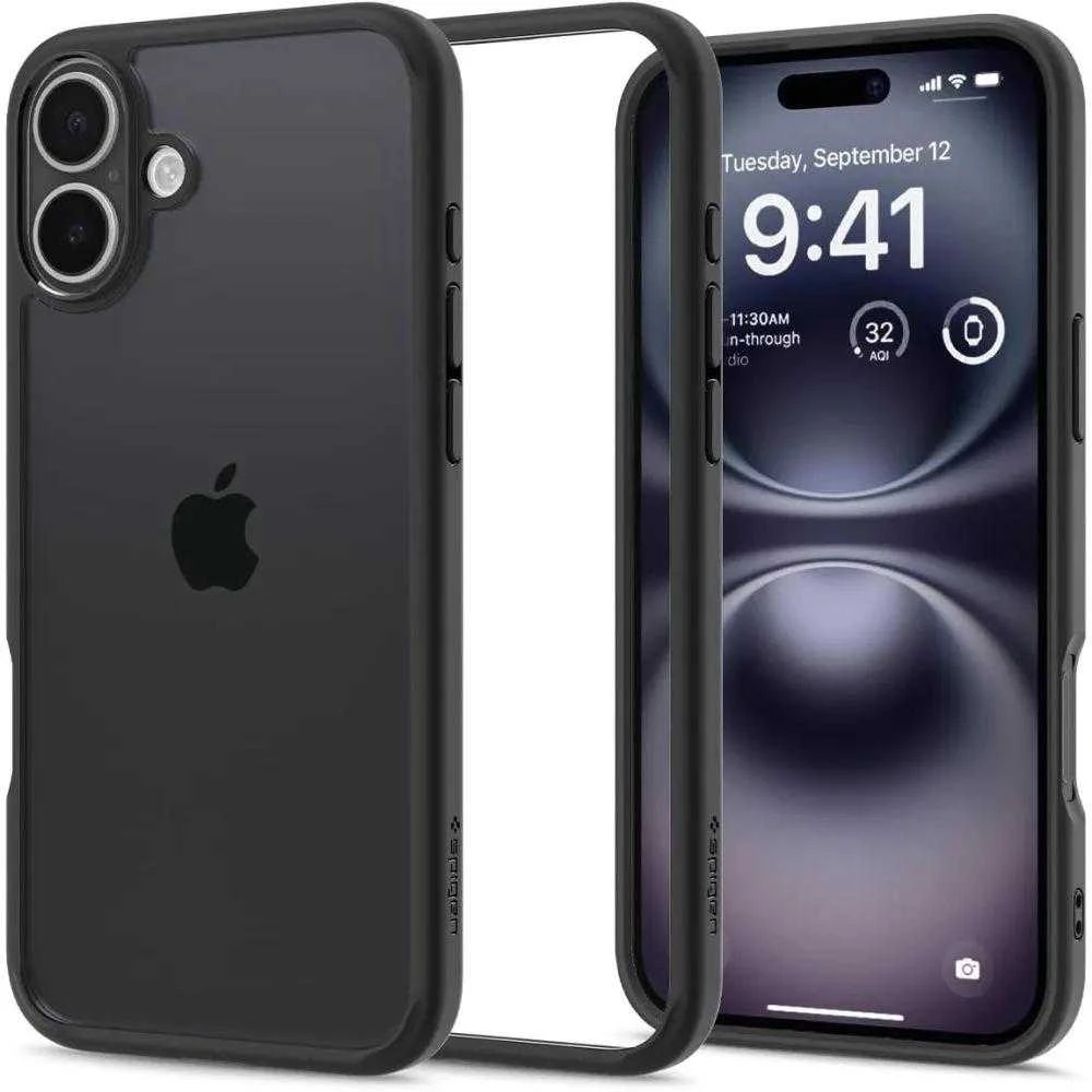 Dėklas Spigen Ultra Hybrid Apple iPhone 16 Plus 6.7″ matte juodos spalvos ACS08072