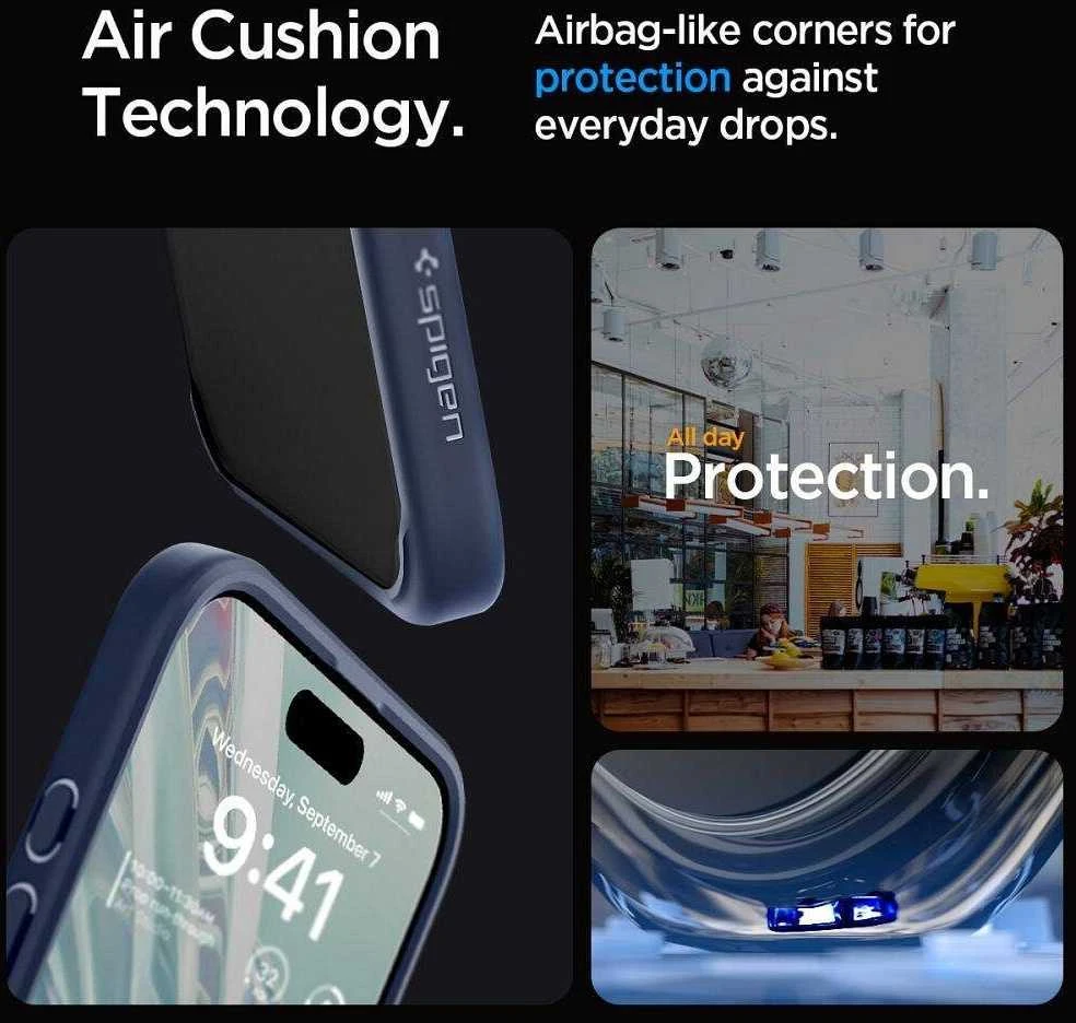 Spigen dėklas ULTRA HYBRID skirtas Apple iPhone 16 Pro Max navy mėlynas