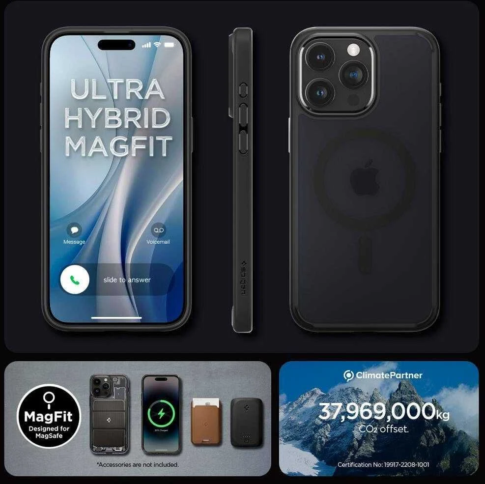 Spigen Ultra Hybrid Mag MagSafe Apple iPhone 16 Pro – dėklas telefonui juodos spalvos