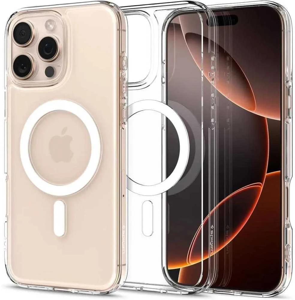 Spigen Ultra Hybrid Mag MagSafe Apple iPhone 16 Pro Max – dėklas telefonui baltos spalvos
