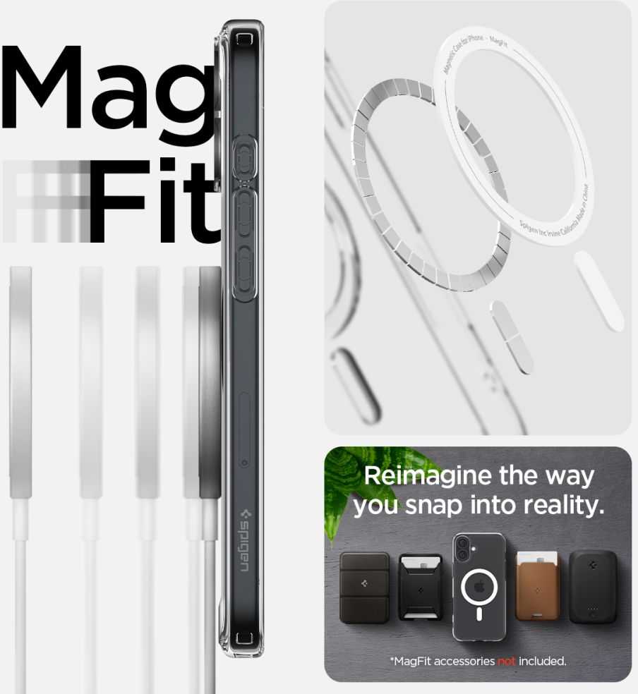 Dėklas Spigen Ultra Hybrid MagSafe, baltos spalvos – Apple iPhone 16 Plus