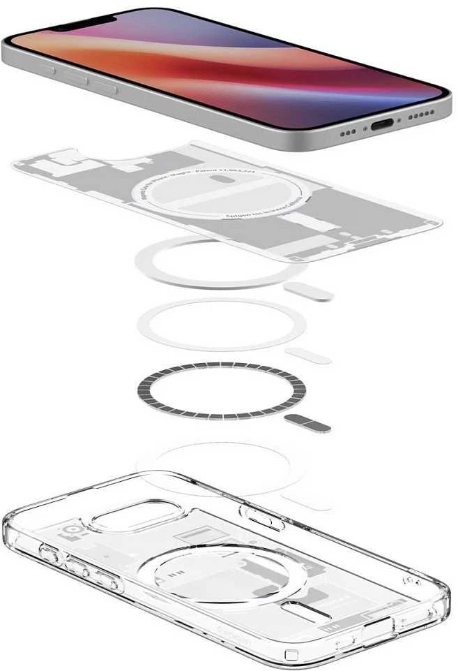 Dėklas Spigen Ultra Hybrid MagSafe Case for iPhone 16e / 17e Zero One - Baltas