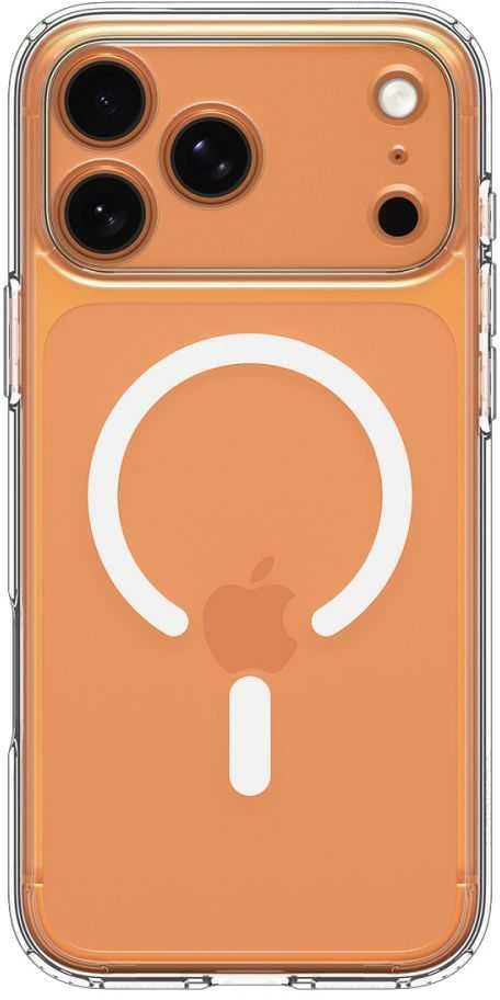 Dėklas „Spigen Ultra Hybrid MagSafe“, skaidrus baltas - iPhone 17 Pro Max