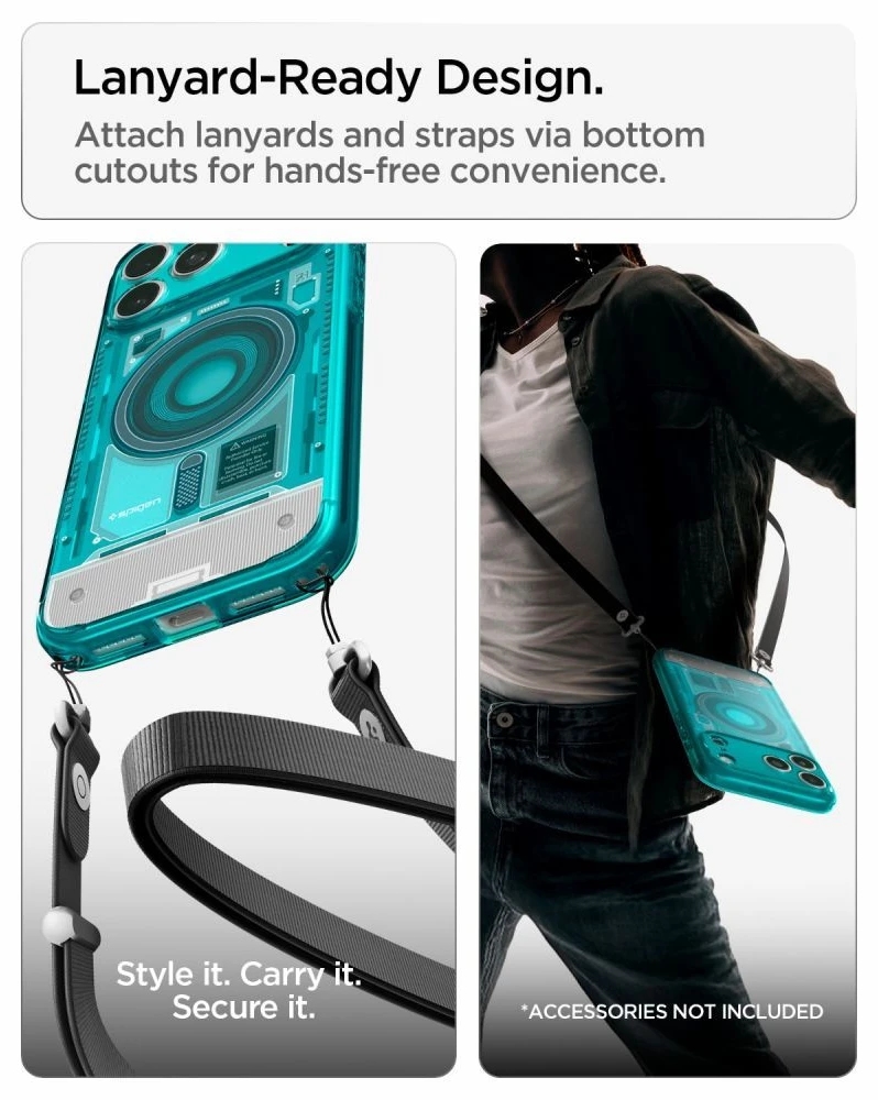 Dėklas Spigen Ultra Hybrid MagSafe case for iPhone 18 Pro / 17 Pro - light mėlynas