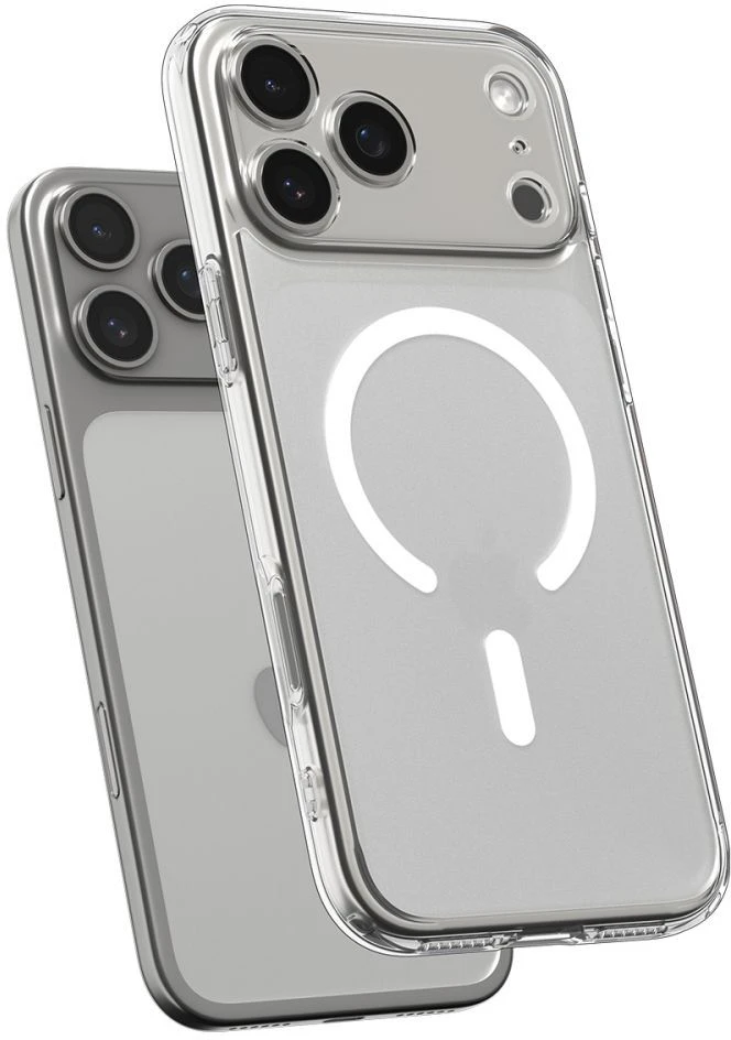 Spigen Ultra Hybrid MagSafe dėklas skirtas iPhone 17 Pro – baltos spalvos