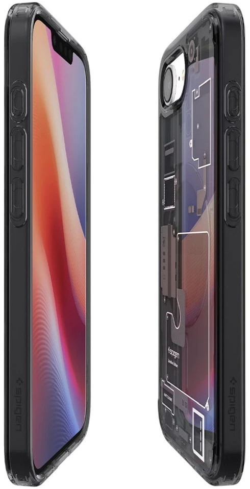 SPIGEN dėklas ULTRA HYBRID MAG suderinamas su MagSafe, skirtas IPHONE 16E 2025 zero one juodas