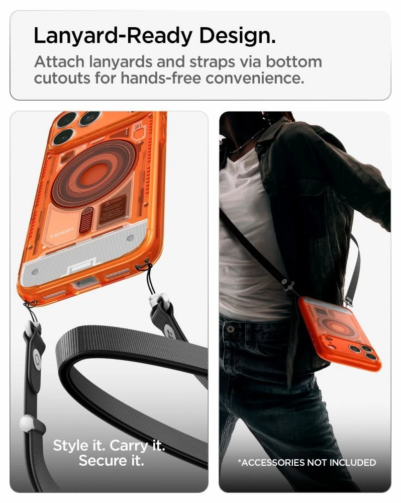 Dėklas Spigen Ultra Hybrid MagSafe Case for iPhone 18 Pro / 17 Pro - Oranžinis