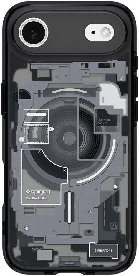 Spigen Ultra Hybrid MagSafe dėklas skirtas Apple iPhone 17 Air Zero One – juodos spalvos