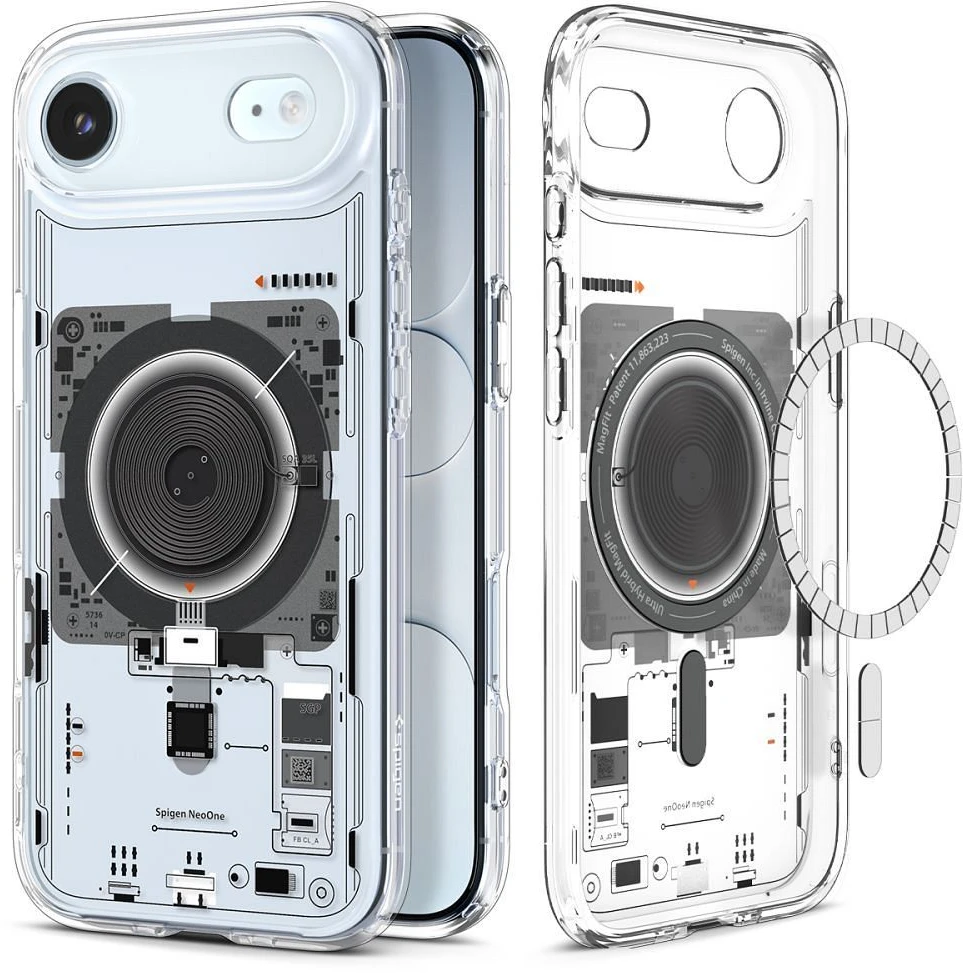 Spigen Ultra Hybrid MagSafe dėklas skirtas Apple iPhone 17 Air Neo One – skaidrus