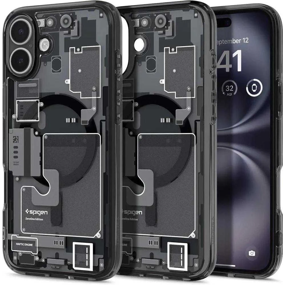 Spigen Ultra Hybrid MagSafe Zero One Apple iPhone 16 – dėklas telefonui pilkos spalvos