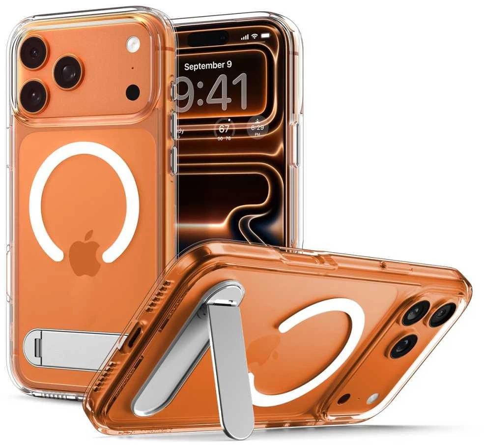 Dėklas Spigen „Ultra Hybrid S MagSafe“, skaidriai baltas – „iPhone 17 Pro Max“
