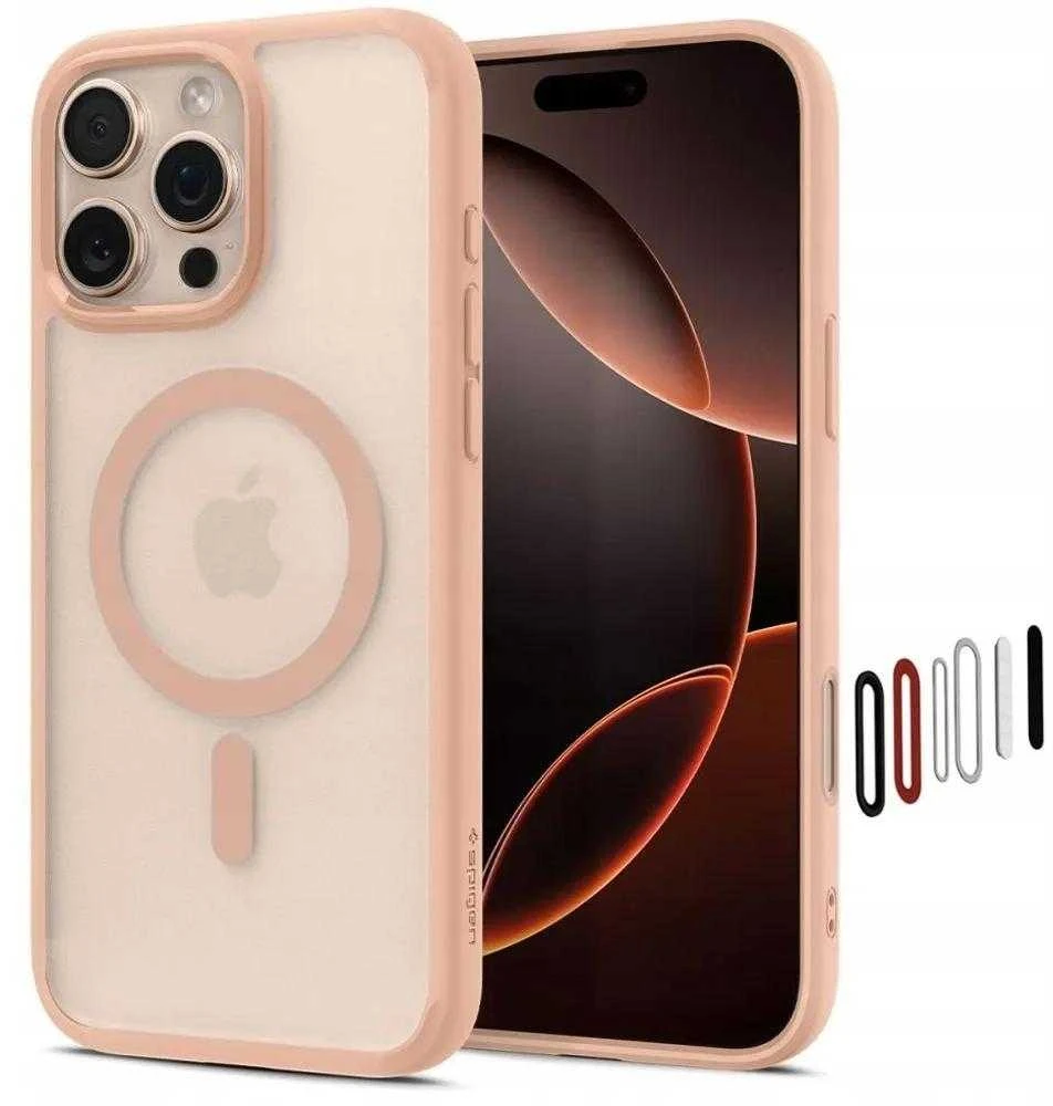 Dėklas Spigen Ultra Hybrid ”T” Mag Magsafe iPhone 16 Pro rožinė