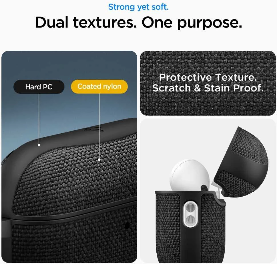 Spigen Urban Fit dėklas skirtas AirPods 3 – juodos spalvos