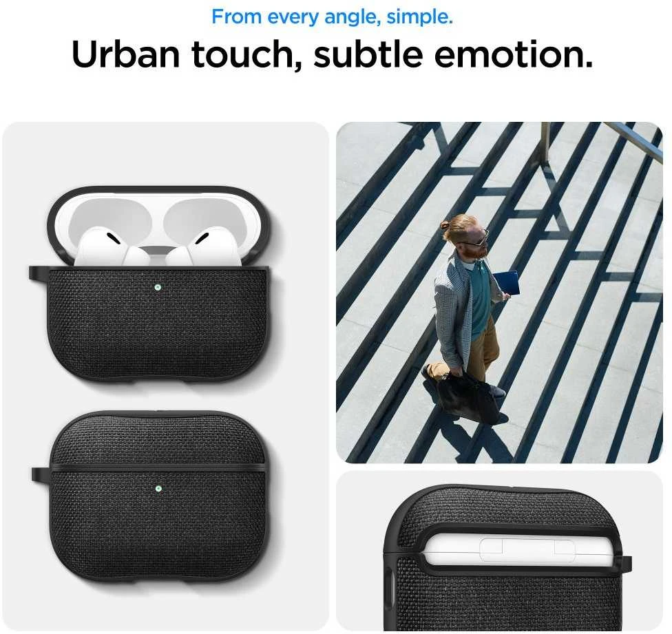 Spigen Urban Fit dėklas skirtas AirPods 3 – juodos spalvos