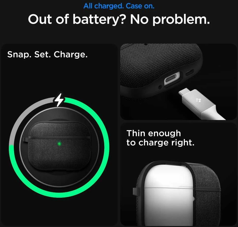 Spigen Urban Fit dėklas skirtas AirPods 3 – juodos spalvos