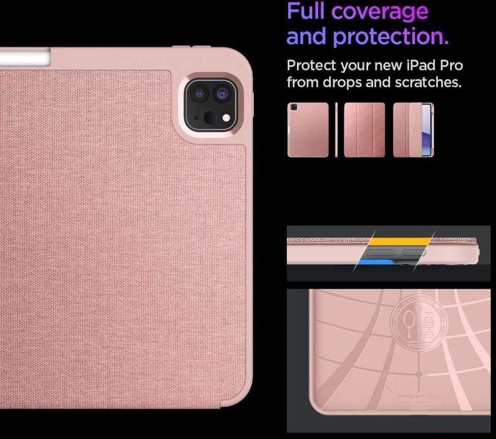 Spigen Urban Fit dėklas skirtas Apple iPad Pro 11" 5 / 6 / 2024-2025 – rožinės spalvos