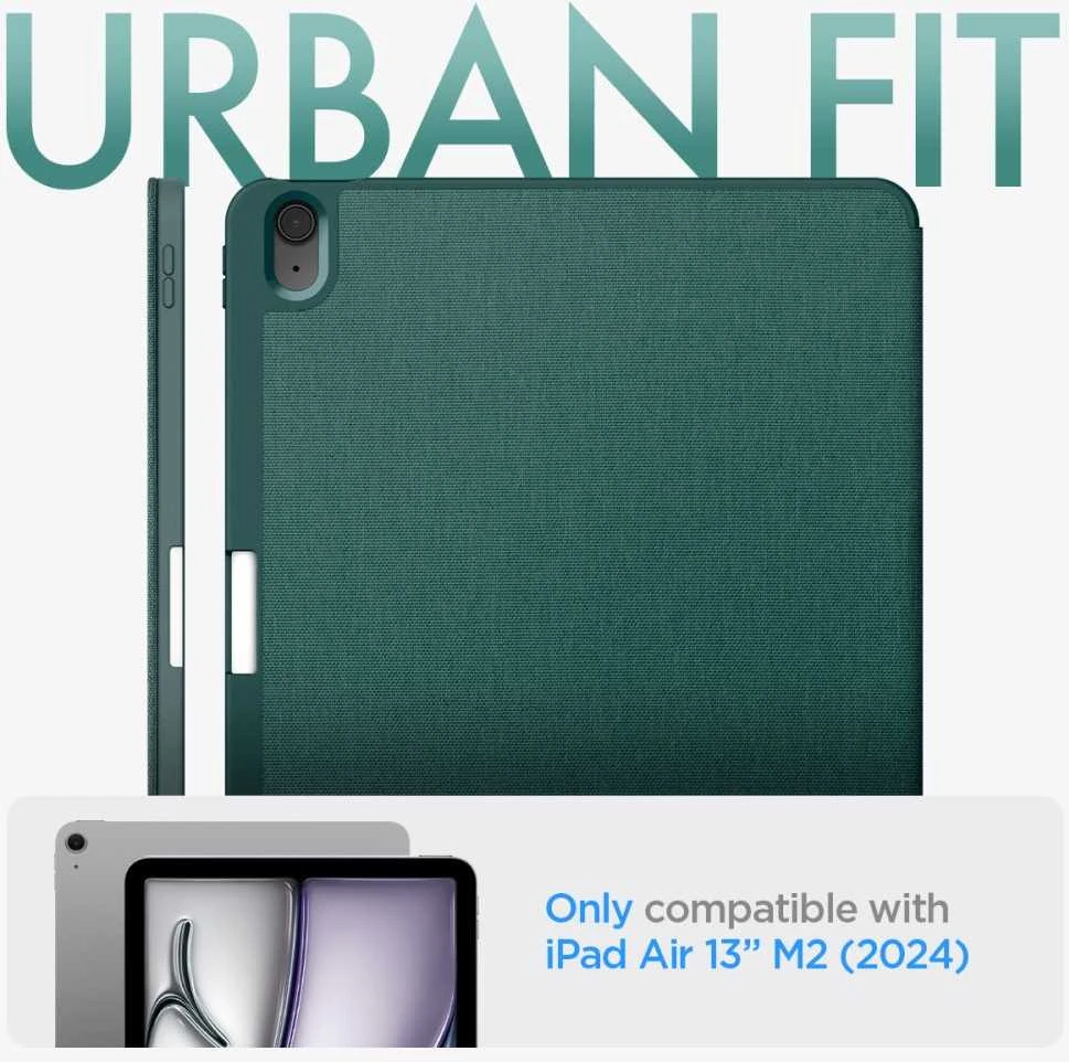 Spigen Urban Fit, midnight žalias – Apple iPad Air 13″ 2024/2025/2026