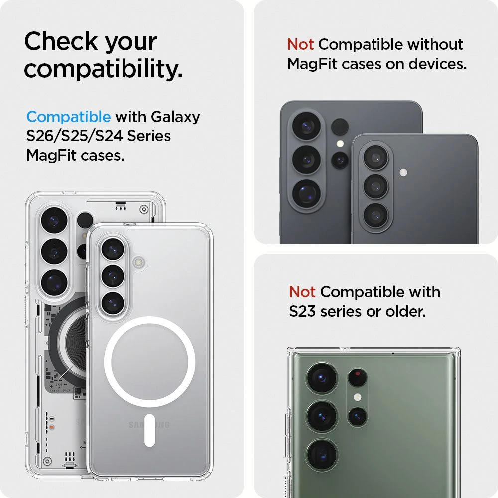 Dėklas „Spigen Urban Fit“ „MagSafe“ piniginė, juoda – „Samsung Galaxy S25“ serijai