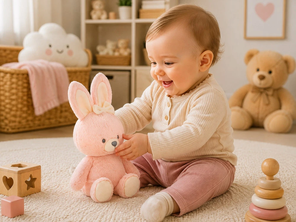 Spin Master Plush RABBIT mascot 40cm - soft, powder pink ZA6718
